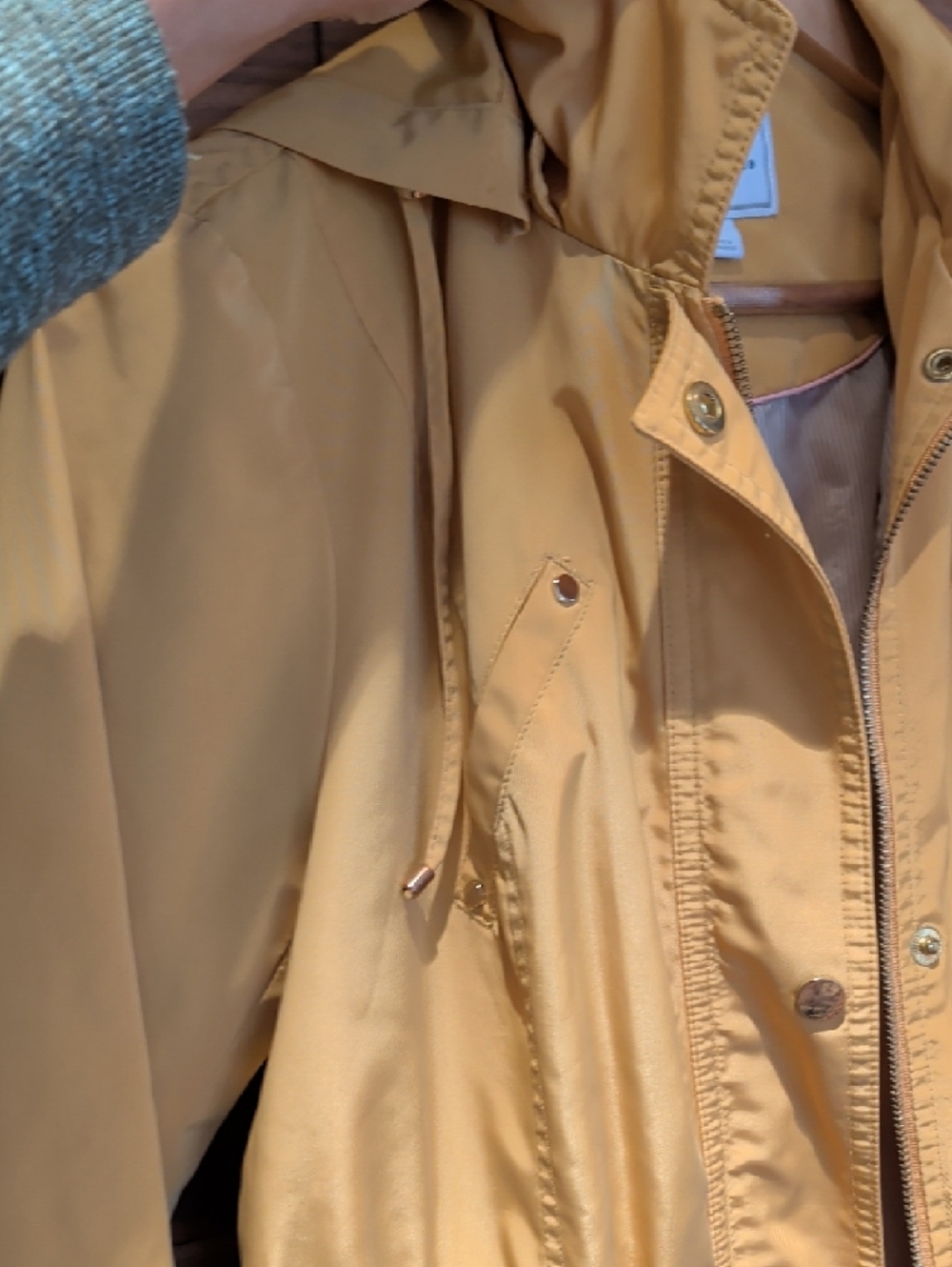 Charter Club Yellow Utility Jacket with Drawstring Waist - Picture 9 of 11